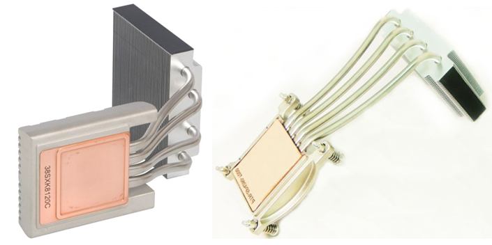 Heatsink using heat pipes and vapor chamber